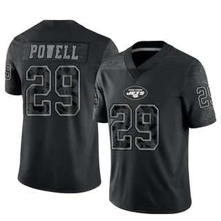 Men's Cardinals #15 Bilal Powell Black Stitch Jersey - Bilal