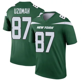 Jalyn Holmes Men's Nike Gotham Green New York Jets Game Custom Jersey Size: Medium