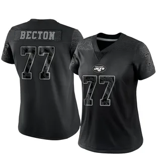 New York Jets Nike Game Road Jersey - White - Mekhi Becton - Mens